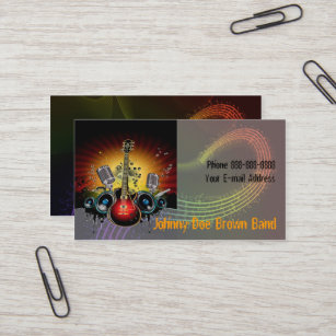 Rock Band Visitenkarten Zazzle De