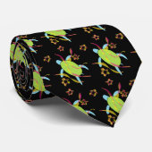 Band-Schildkröte-Krawatte - Schwarzes Krawatte (Gerollt)