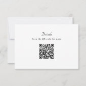 Band Schrift Minimalistische Hochzeitsfoto RSVP Karte (Rückseite)