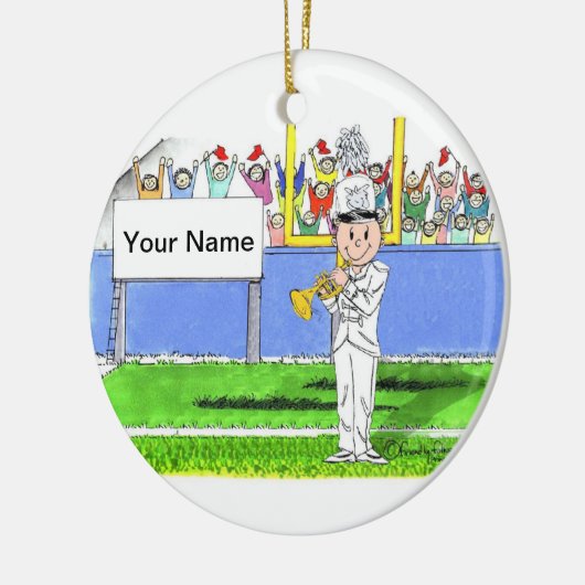 Band, Trompete - Mann Keramikornament (Links)