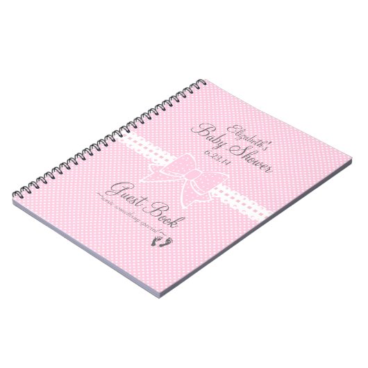 Band-und Bogen-Baby Duschen-Gast-Buch Notizblock (Linke Seite)