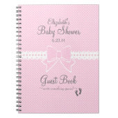 Band-und Bogen-Baby Duschen-Gast-Buch Notizblock (Vorderseite)