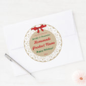 Band und Spitzen, altmodisches, hausgemachtes Prod Runder Aufkleber (Umschlag)