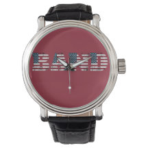 Band USA Flag Watch - Red