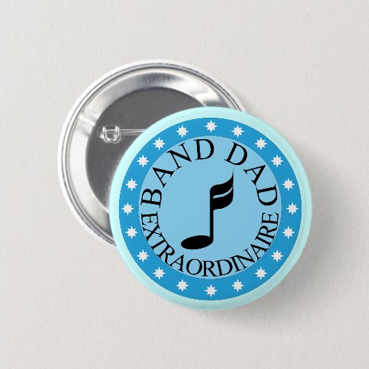 Band-Vater-Geschenk Button (Vorne & Hinten)