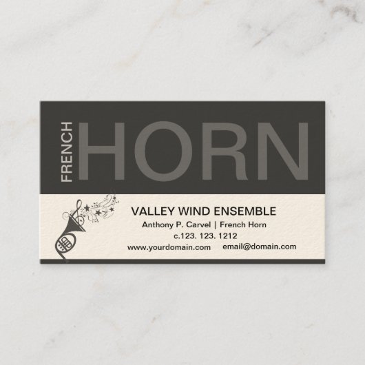 Band-Wind-Ensemble-französisches Visitenkarte (Vorderseite)
