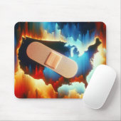 Bandage auf einer Neon USA Map Mousepad (Mit Mouse)