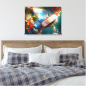 Bandage auf einer US-Karte Leinwanddruck (Insitu (Schlafzimmer))