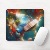 Bandage auf einer US-Karte Mousepad (Mit Mouse)