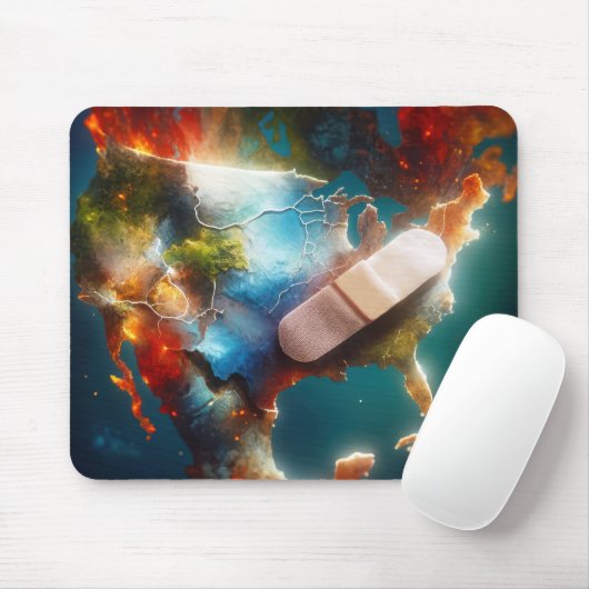 Bandage auf einer US-Karte Mousepad (Mit Mouse)