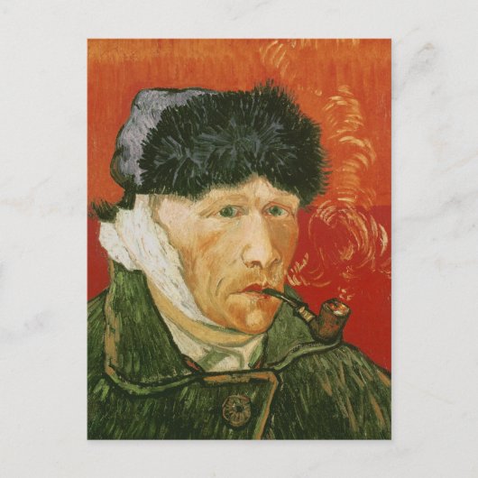 Bandagiertes Ohr und Rohr, Vincent van Gogh Postkarte (Vorderseite)