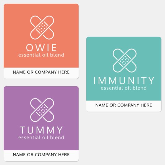 Bandaid RX Essential Oil Roller Flaschenetiketten Etiketten (Gruppe)