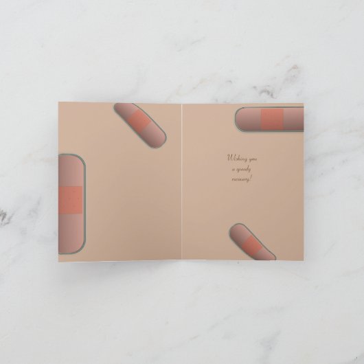 Bandaid wird bald gut anpassbarer Text Karte (Innenseite)