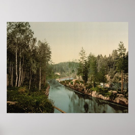 Bandak Canal, Telemark, Norwegische Archivdrucke Poster (Vorne)