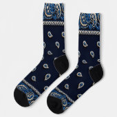 Bandana 2 Tone blaue Socken (Linkes Detail)