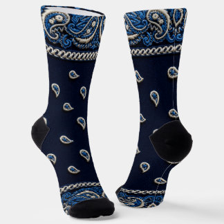 Bandana 2 Tone blaue Socken