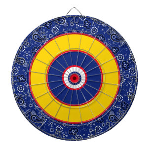 Bandana Blau Rot Gelb Spaß Spiel Nacht Dartboard Dartscheibe