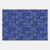 Bandana Blue Green Mod Adventure Boys Fun Geschenkpapier Set (Vorderseite 3)