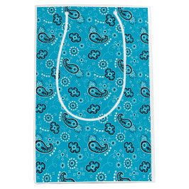 Bandana Blue Pattern Moderne Fun farbenfroh Mittlere Geschenktüte