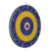 Bandana Blue Red Yellow Fun Game Nite Dartboard Dartscheibe (Vorderseite Links)