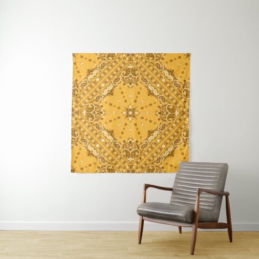 Bandana Boho: Paisley Print Revival Wandteppich (Beispiel (Horizontal))