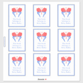 Bandana Butterfly Buchzeichen Aufkleber