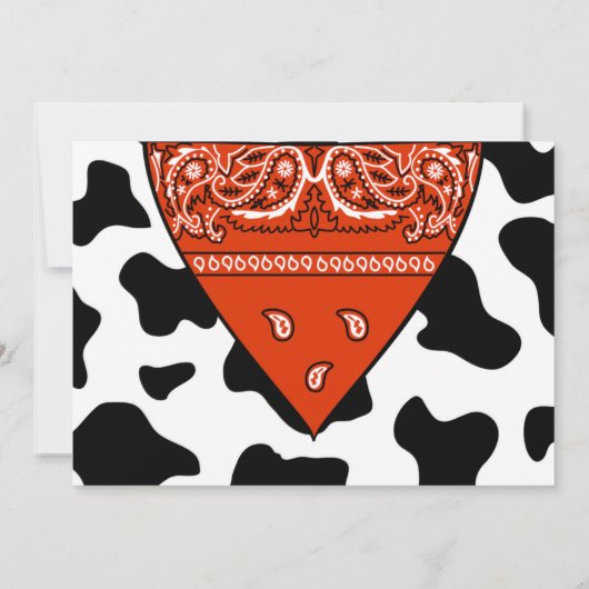 Bandana Cowboy Birthday Foto Einladung (Rückseite)