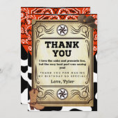 Bandana Cowboy Birthday Party Danke (Vorne/Hinten)
