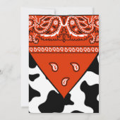 Bandana Cowboy Geburtstagsparty Einladung (Rückseite)