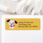 Bandana Doggy, Adressmarken, gelb (Insitu)