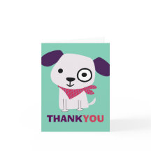 Bandana Doggy, Danke Karte, grün