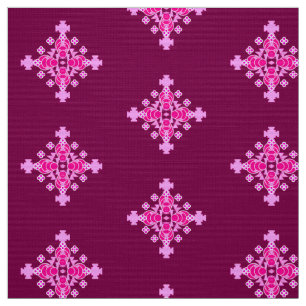 Bandana-Druck - erblassen Sie - Rosa und Pflaume Stoff