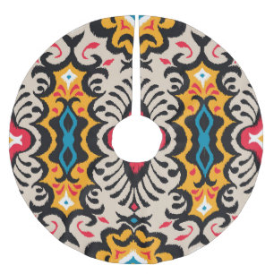 Bandana-Druck: Vintage-Paisley-Seide. Polyester Weihnachtsbaumdecke