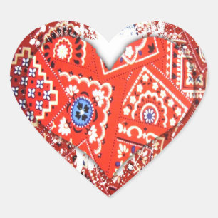Bandana Herz Herz-Aufkleber