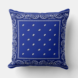 Bandana L.A. Blue Throw Pillow Kissen