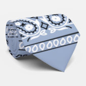 Bandana Light Blue Neck Tie Krawatte (Gerollt)