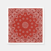 Bandana-Party-Papierservietten aus Rotem Western Serviette (Vorderseite)