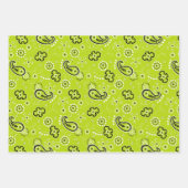 Bandana Pink Green Blue Classic Muster Retro Baby Geschenkpapier Set (Vorderseite 3)