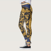 Bandana Print: Black Blue Gold. Leggings (Links)
