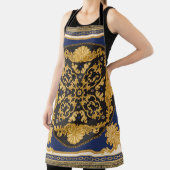 Bandana Print: Black Blue Gold. Schürze (InSitu)