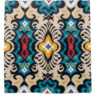 Bandana Print. Nahtloses Muster mit Paisley oder N Duschvorhang