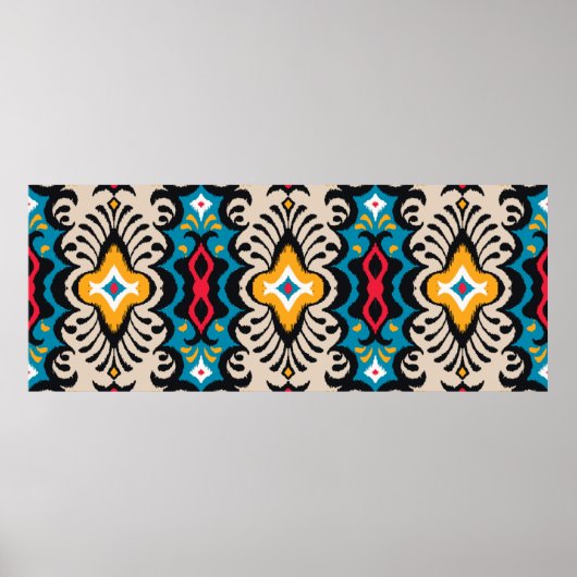 Bandana Print, nahtloses Muster mit Paisley oder N Poster (Vorne)