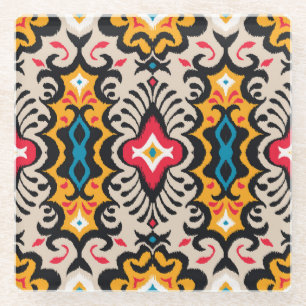 Bandana Print: Vintag Paisley Silk. Glasuntersetzer