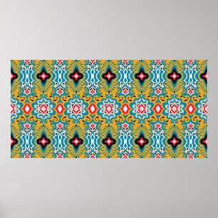 Bandana Print. Vintages nahtloses Muster mit Pisle Poster