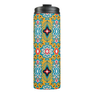 Bandana Print. Vintages nahtloses Muster mit Pisle Thermosbecher