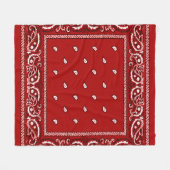 Bandana Red Fleece Blanket (Vorderseite (Horizontal))