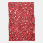 Bandana Red Paisley Geschirrtuch (Vertikal)