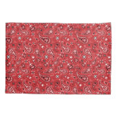 Bandana Red Paisley Kissenbezug (Rückseite-Links)