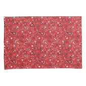 Bandana Red Paisley Kissenbezug (Vorderseite-Rechts)