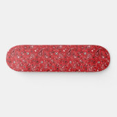 Bandana Red Paisley Skateboard (Horizontal)
